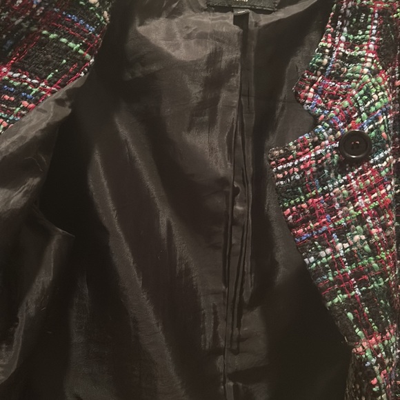 Talbots Colorful Jacket. Stand color. 67% wool. - Picture 7 of 9